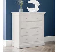 Julian Bowen Clermont 5 Drawer Chest - Light Grey