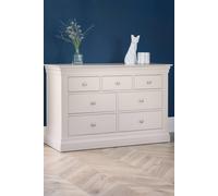 Julian Bowen Clermont 4+3 Drawer Chest Of Drawers- Light Grey