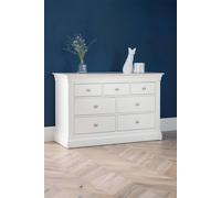 Julian Bowen Clermont 4+3 Drawer Chest Of Drawers, White