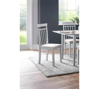 Julian Bowen Set of 2 Coast Grey Dining Chairs, Cream