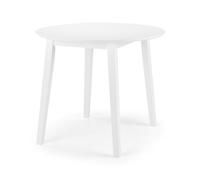 Julian Bowen Coast Dining Table, White, Height: 75, Width: 90, Depth: 90cm
