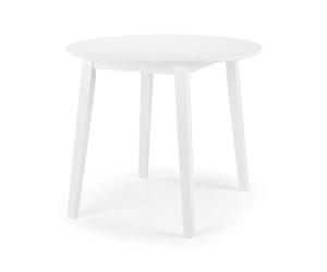 Julian Bowen Coast Dining Table, White, Height: 75, Width: 90, Depth: 90cm