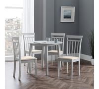 Julian Bowen Coast Grey Dining Table & 4 Grey Chairs