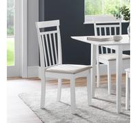 Julian Bowen Coast Pair of Dining Chairs - White
