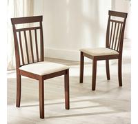 Julian Bowen Coast Pair of Solid Wood Dining Chairs - Walnut