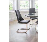 Julian Bowen Set Of 2 Como Cantilever Dining Chairs, Grey