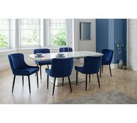 Julian Bowen Como High Gloss Extending Table - White