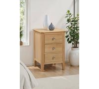 Kingham 3 Drawer Bedside - Oak