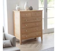 Julian Bowen Cotswold 6 Drawer Chest (4+2) - Solid Oak