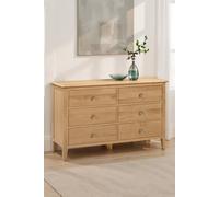 Julian Bowen Cotswold 6 Drawer Wide Chest Of Drawers, Brown