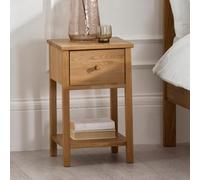 Julian Bowen Coxmoor 1 Drawer Bedside - Solid Oak