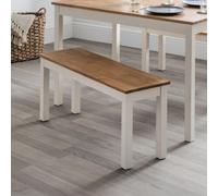Julian Bowen Coxmoor 2 Seater Bench - Ivory & Oak
