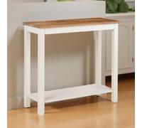 Coxmoor Console Table 90cm Ivory & Oak - Julian Bowen | TJ Hughes