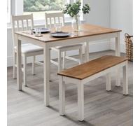 Julian Bowen Coxmoor 118 Cm Solid Oak Dining Table White/Oak