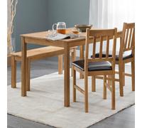 Julian Bowen Coxmoor 4 Seater Rectangular Dining Table Oak - Brown - Wilko