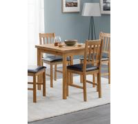 Coxmoor 4-6 Seater Square Extendable Dining Table, Solid Oak Brown