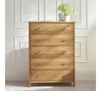 Julian Bowen Coxmoor Wide 5 Drawer Chest - Oak