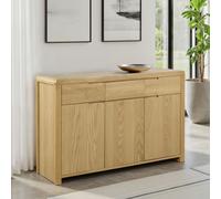 Julian Bowen Curve 3 Door 3 Drawer Sideboard - Natural