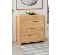 Curve 5 Drawer Chest - Oak