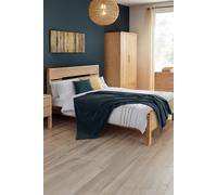 Julian Bowen Curve Double Oak Bed - Wood - Wilko