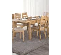 Julian Bowen 4 Seater Curve Oak Extending Dining Table - Wood - Wilko