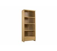 Julian Bowen Curve Waxed Oak 4 Shelf Bookcase
