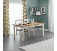 Julian Bowen Davenport Oak White Dining Table