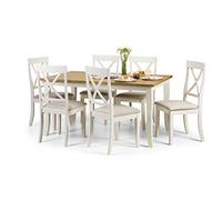 Julian Bowen Ivory Wood Davenport Dining Chairs Set of 2