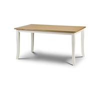 Julian Bowen Davenport Dining Table, Ivory/Light Oak