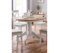 Julian Bowen Davenport Oak/elephant Grey Round Pedestal Table
