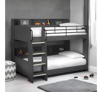 Julian Bowen Domino 90Cm Single Anthracite Black Bunk Bed