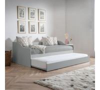 Julian Bowen Elba 90Cm Single Grey Daybed With Pull-Out Trundle