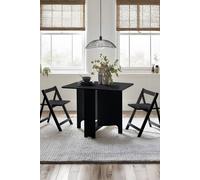 Julian Bowen Gatan Small Gateleg Table With 2 Chairs - Black, Black