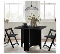 Julian Bowen Gatan Small Gateleg Table With 2 Chairs - Black, Black