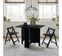 Julian Bowen Gatan Small Gateleg Table With 2 Chairs - Black