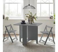 Julian Bowen Gatan Small Gateleg Table With 2 Chairs - Grey