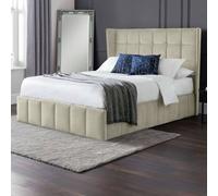Julian Bowen Gatsby Double Velvet End Lift Ottoman Bed - Cream