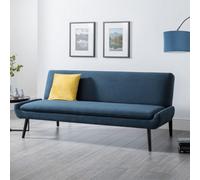 Julian Bowen Gaudi 3 Seater Blue Fabric Upholstered Sofabed, Armless, Clic-Clac, Height: 83 X Width: 195 X Depth: 105Cm