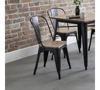 Julian Bowen Grafton Pair of Dining Chairs - Black