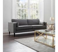 Julian Bowen Hayward 3 Seater Grey Chenille Sofa - Wilko