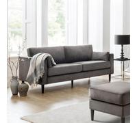 Julian Bowen Hayward 3 Seater Grey Velvet Grand Sofa - Wilko