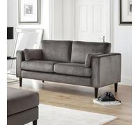 Julian Bowen Hayward Velvet 2 Seater Sofa - Grey