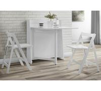 Julian Bowen Helsinki Light Grey and White Table and 2 Folding Chair Dining Set
