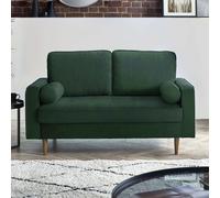 Julian Bowen Henley Velvet 2 Seater Sofa - Green