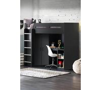 Julian Bowen Hercules Highsleeper Loft Bed with Desk in Dark Grey | Size: Single Julian Bowen Dark Grey Single