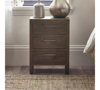Julian Bowen Heritage 3 Drawer Wooden Bedside Table - Brown - Wilko