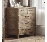 Julian Bowen Heritage 5 Drawer Chest (3+2) in Brown Julian Bowen Brown