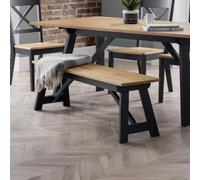 Julian Bowen Hockley 2 Seater Dining Bench in Black Julian Bowen Black