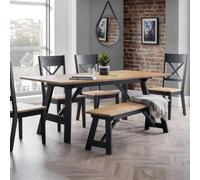 Hockley Table Black and Oak - Black & Oak