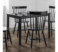 Julian Bowen Hudson Dining Table - Black, Black